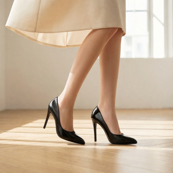 Pantofi eleganti cu toc 10016negru [2]