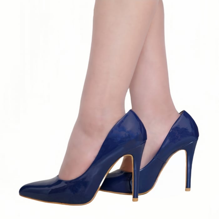 Pantofi eleganti cu toc 10016bleumarin [3]