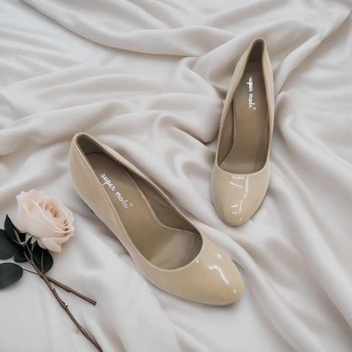 Pantofi eleganti cu toc 10023nude [7]