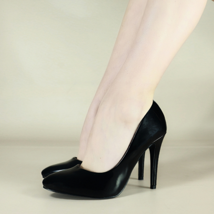 Pantofi eleganti cu toc 10023negru [6]