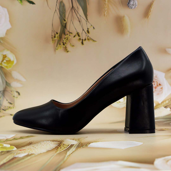 Pantofi eleganti cu toc YH10-59negru [3]