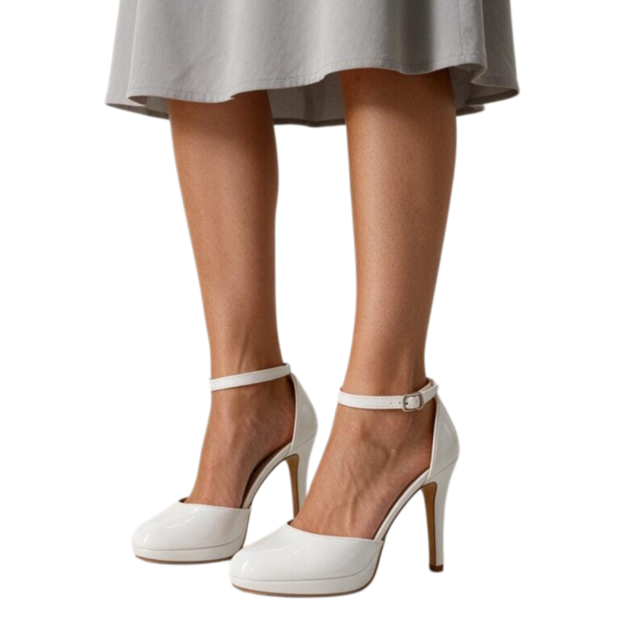 Pantofi eleganti cu toc 920-80Aalb [3]