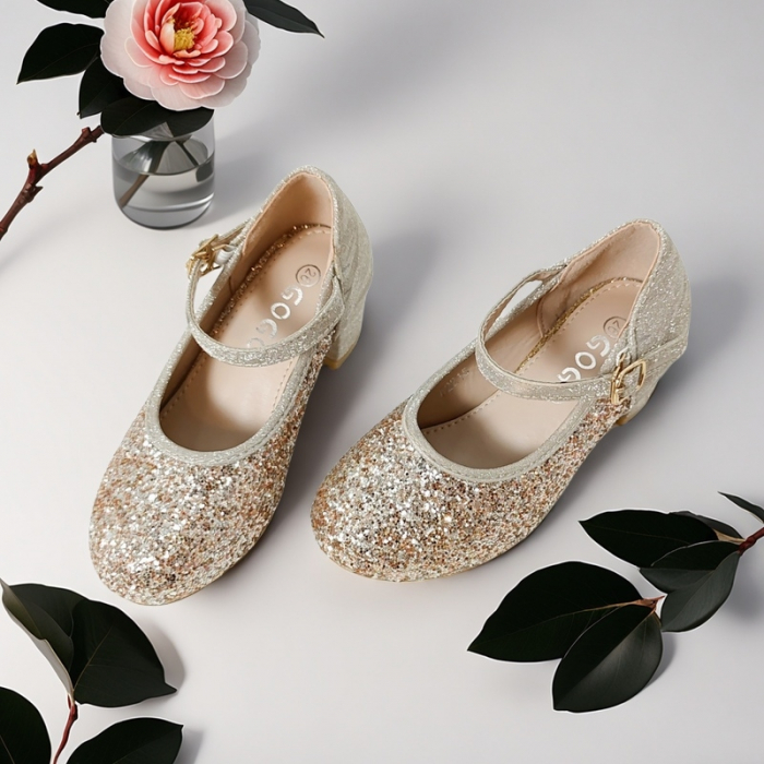 Pantofi eleganti cu toc A2215auriu [8]