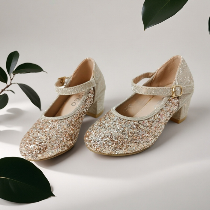 Pantofi eleganti cu toc A2215auriu [7]