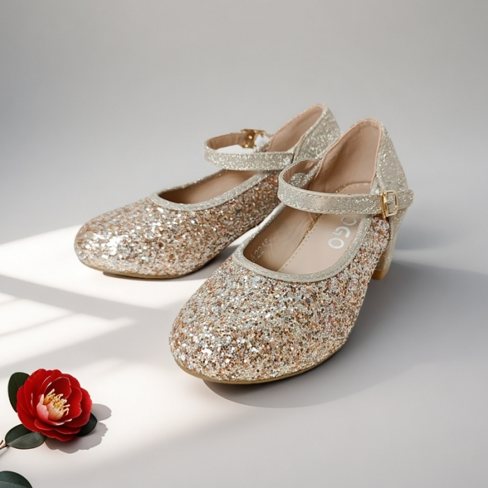 Pantofi eleganti cu toc A2215auriu [4]