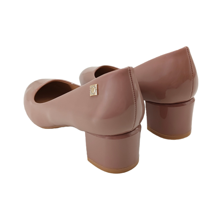 Pantofi eleganti cu toc C-127roz [8]