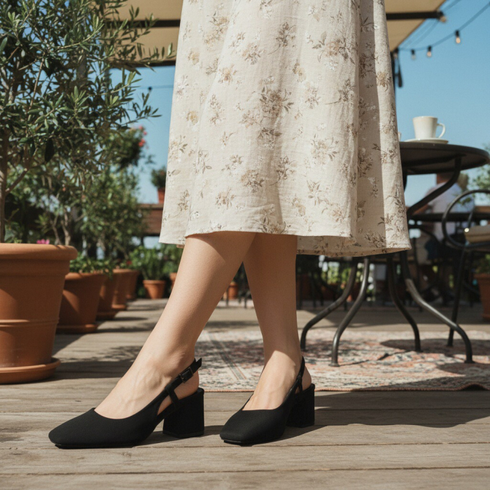 Pantofi decupati cu toc L-69 [5]