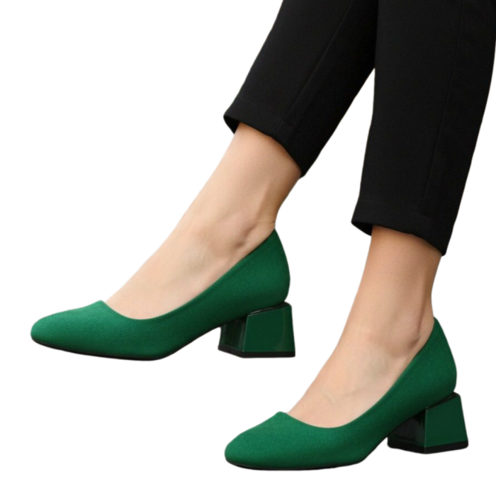 Pantofi eleganti cu toc C-153verde [3]
