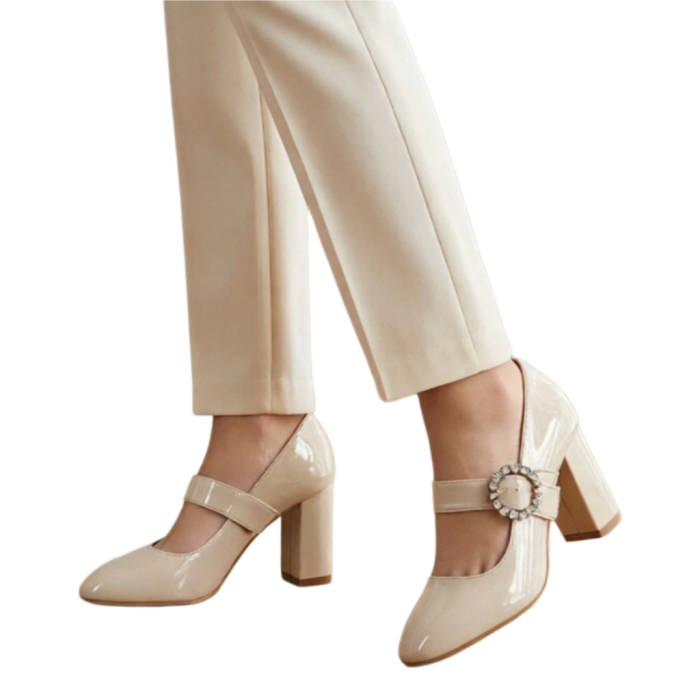 Pantofi eleganti cu toc FX-2bej [2]