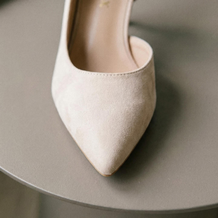 Pantofi eleganti cu toc FX-9bej [5]