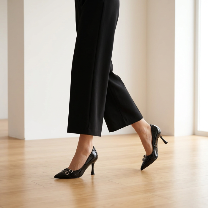 Pantofi eleganti cu toc LL-02negru [4]