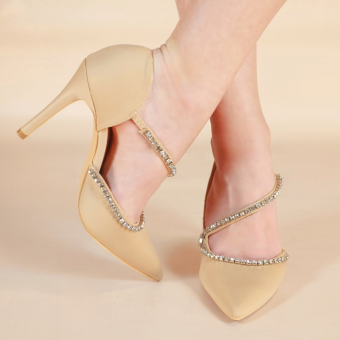 Pantofi eleganti cu toc stiletto 138bej [6]