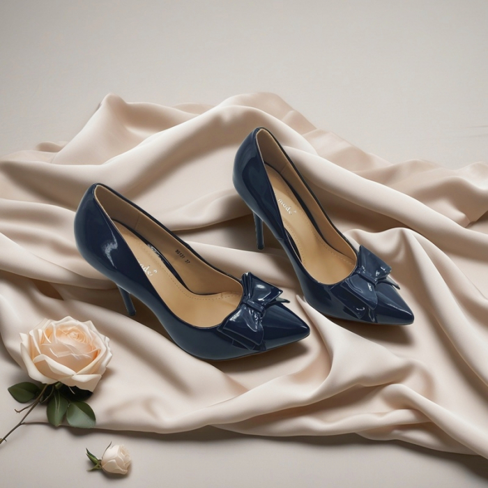 Pantofi eleganti cu toc stiletto 55131bleumarin [8]