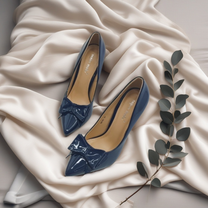 Pantofi eleganti cu toc stiletto 55131bleumarin [3]