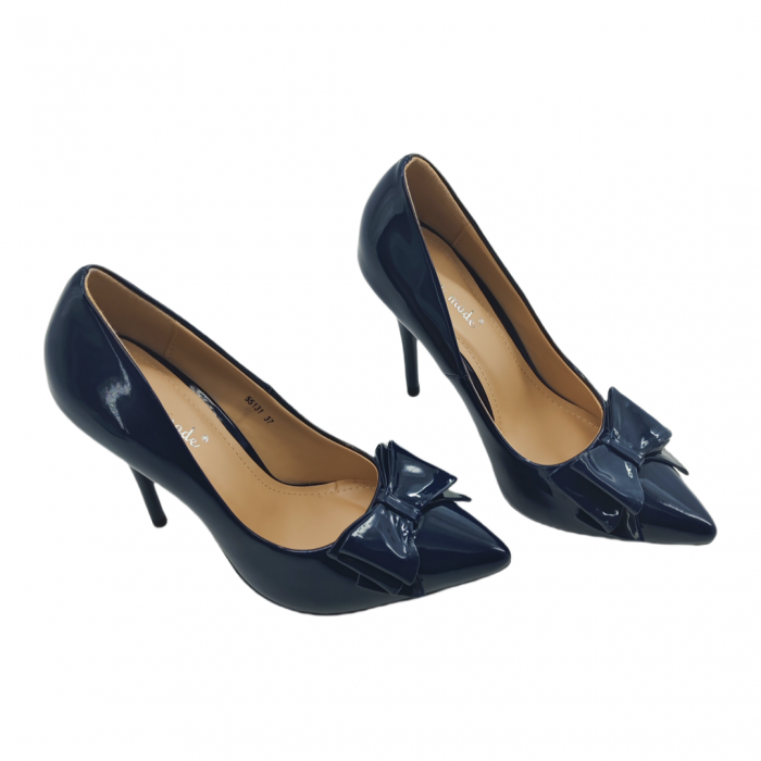 Pantofi eleganti cu toc stiletto 55131bleumarin [7]