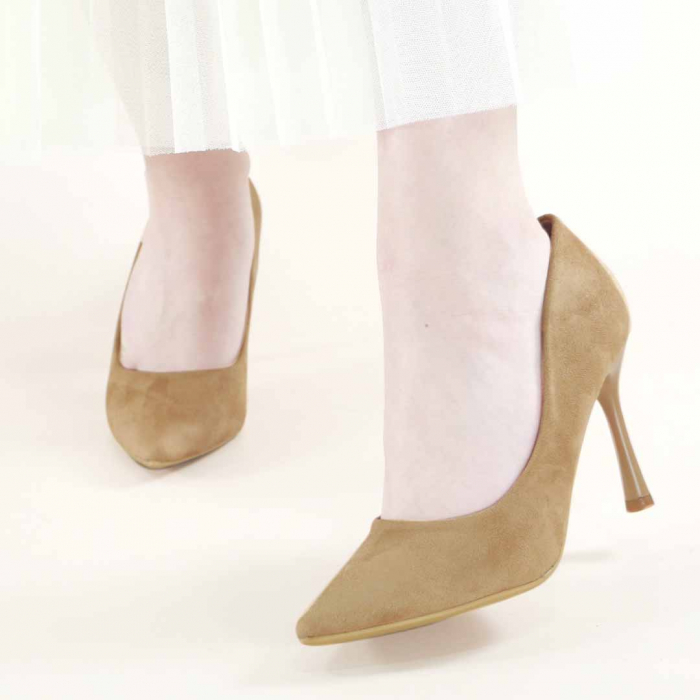 Pantofi eleganti cu toc X21-210maro [4]
