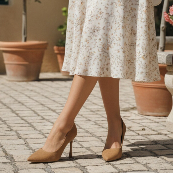 Pantofi eleganti cu toc X21-210maro [3]