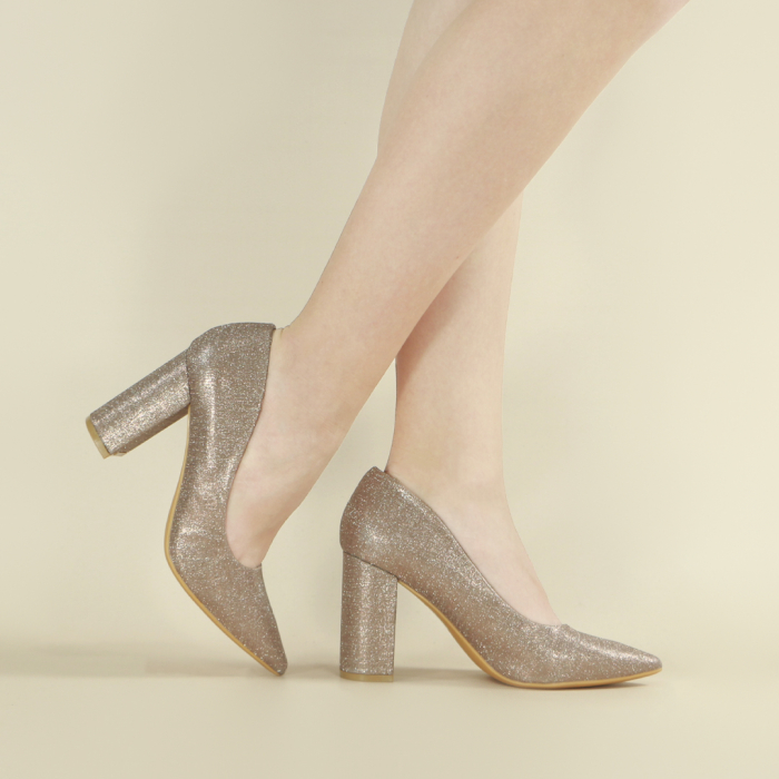 Pantofi eleganti cu toc X22-700champagne [4]