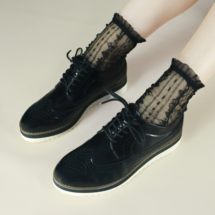 Pantofi office stil Oxford 52180negru [6]