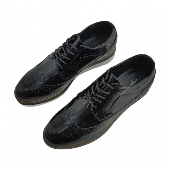 Pantofi office stil Oxford 52180negru [3]