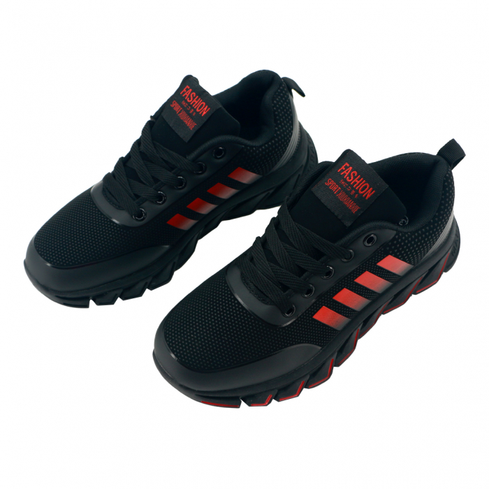Pantofi sport A0915negru/rosu [6]
