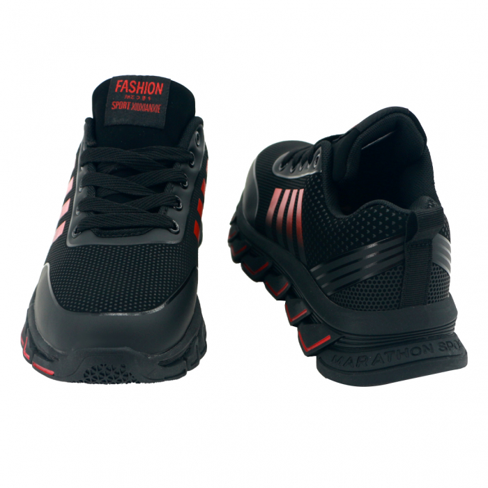 Pantofi sport A0915negru/rosu [3]