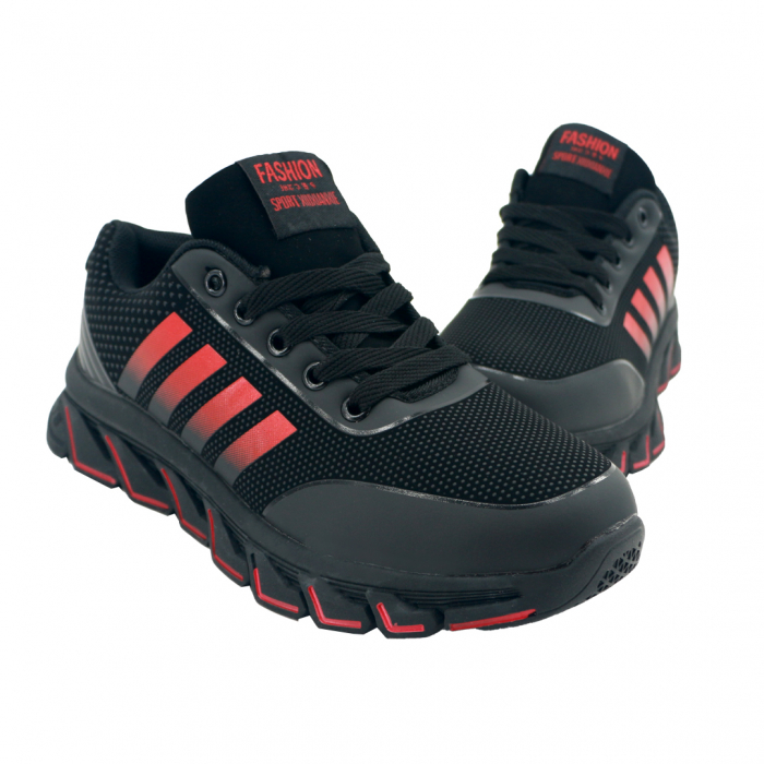 Pantofi sport A0915negru/rosu [4]