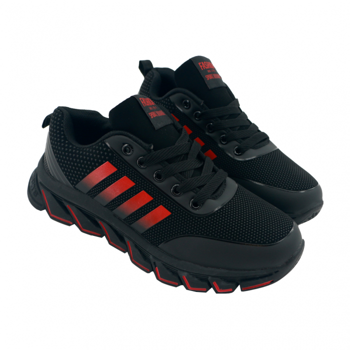 Pantofi sport A0915negru/rosu [2]