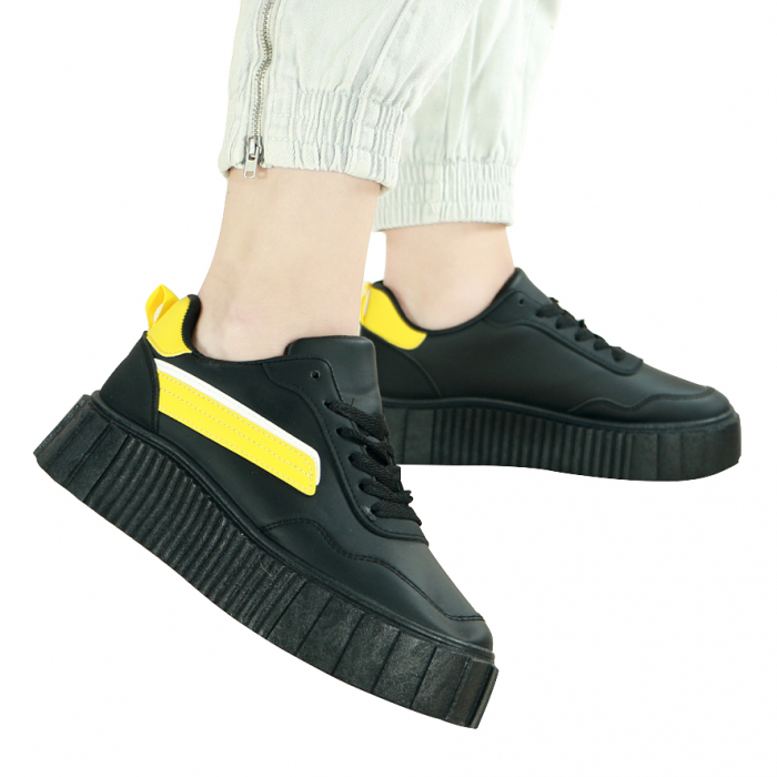 Pantofi sport MU-16negru/galben [2]