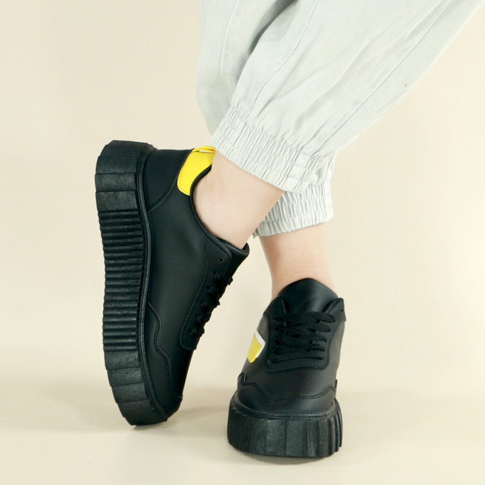Pantofi sport MU-16negru/galben [6]