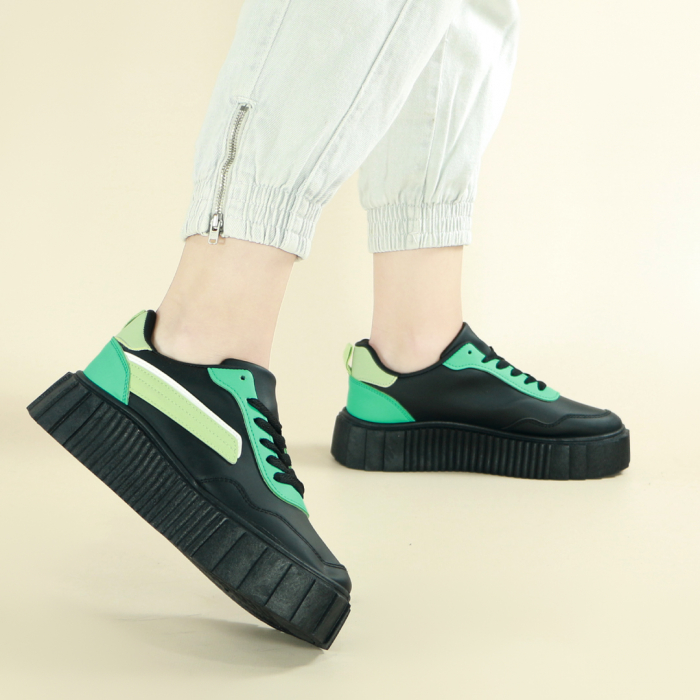 Pantofi sport MU-16negru/verde [9]