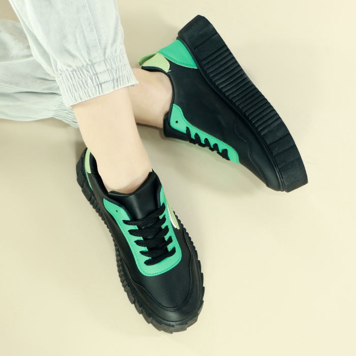 Pantofi sport MU-16negru/verde [1]