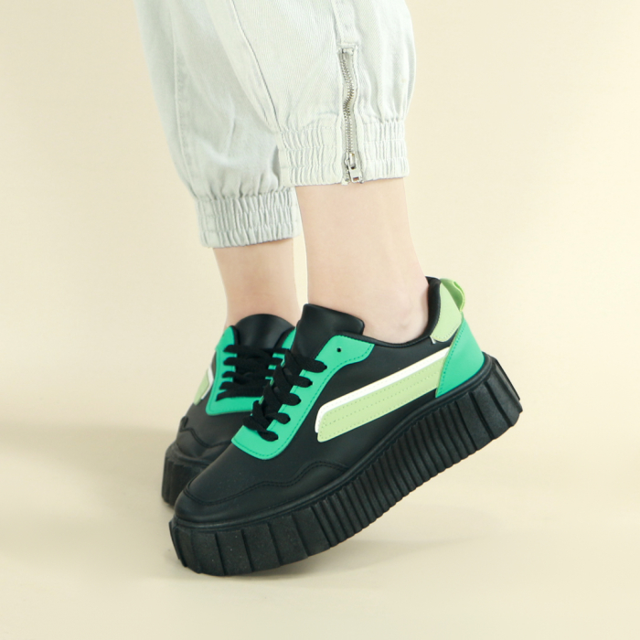 Pantofi sport MU-16negru/verde [4]