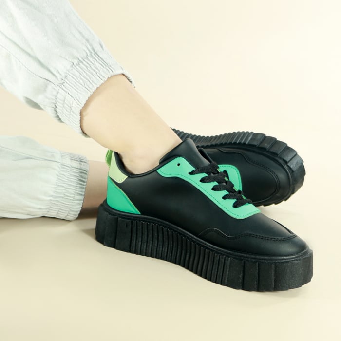 Pantofi sport MU-16negru/verde [6]