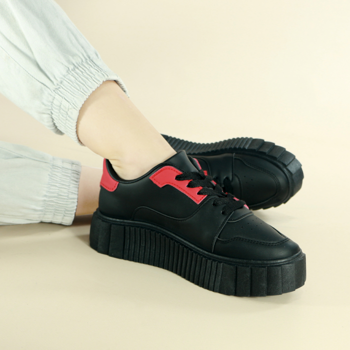 Pantofi sport MU-22negru/rosu [8]