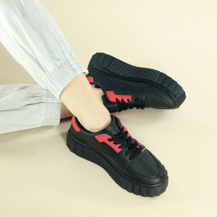 Pantofi sport MU-22negru/rosu [9]