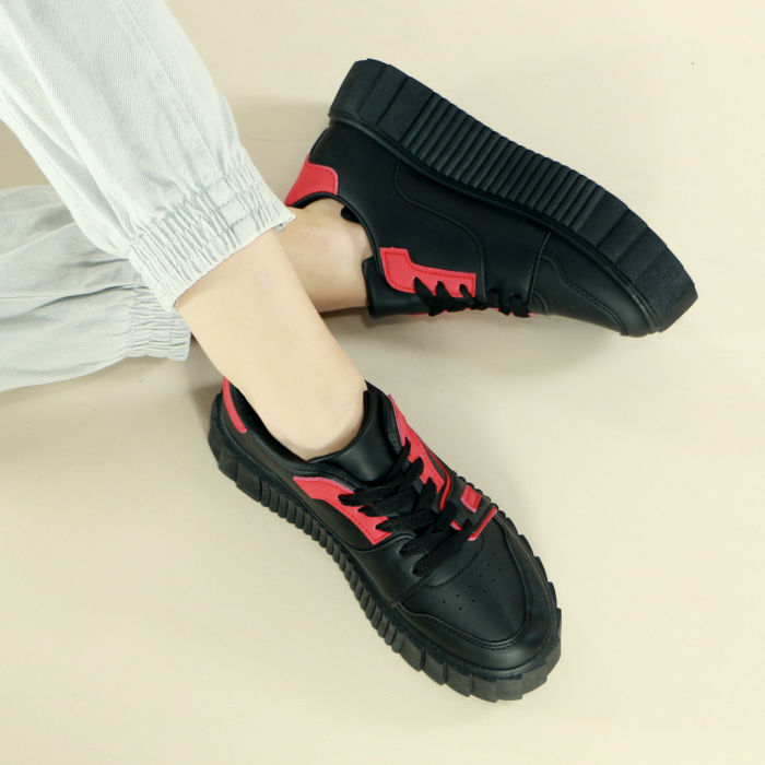 Pantofi sport MU-22negru/rosu [6]