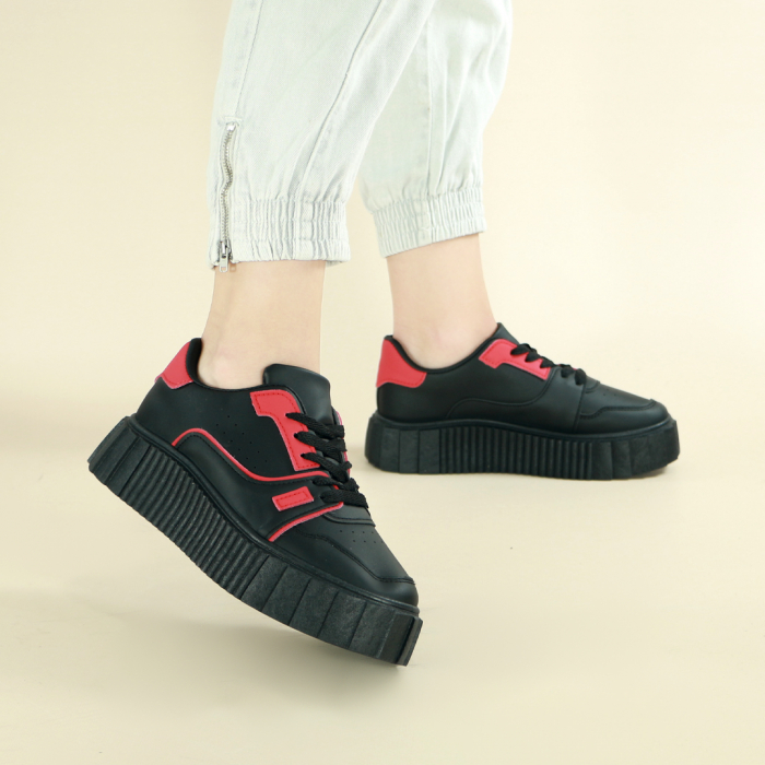 Pantofi sport MU-22negru/rosu [7]