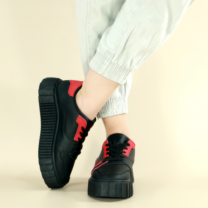 Pantofi sport MU-22negru/rosu [5]
