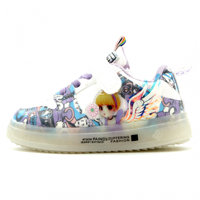 Pantofi sport Z-132alb/mov [2]