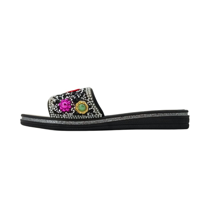 Papuci cu aplicatii decorative 895negru [5]
