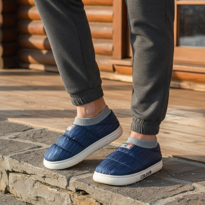 Papuci captusiti din bumbac 43079B-58albastru [4]