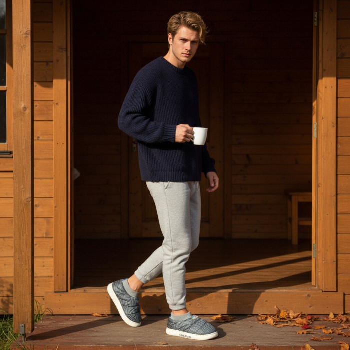 Papuci captusiti din bumbac 43079B-58gri [6]