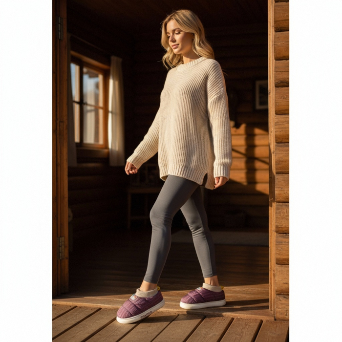 Papuci captusiti din bumbac 43079D-58mov [4]