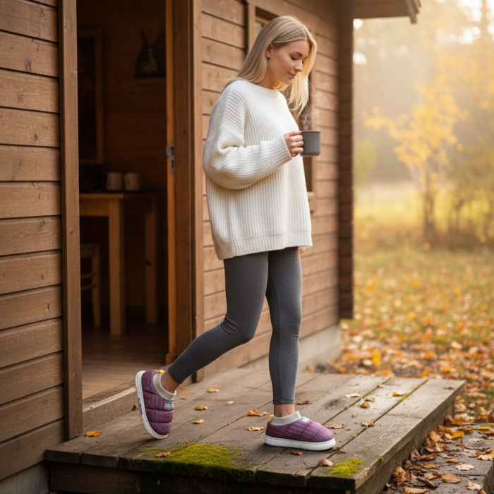 Papuci captusiti din bumbac 43079D-58mov [5]