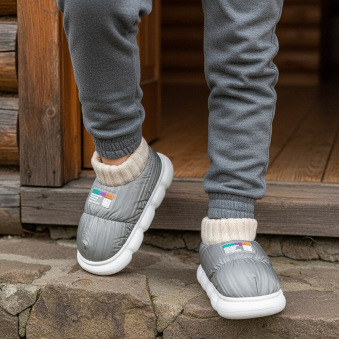 Papuci captusiti din bumbac 43079D-85gri [5]