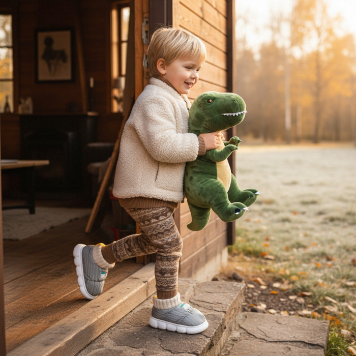 Papuci captusiti din bumbac 43079D-85gri [7]