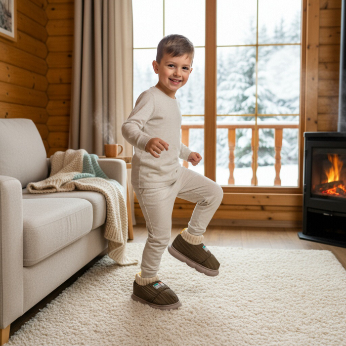 Papuci captusiti din bumbac 43079D-85maro [8]