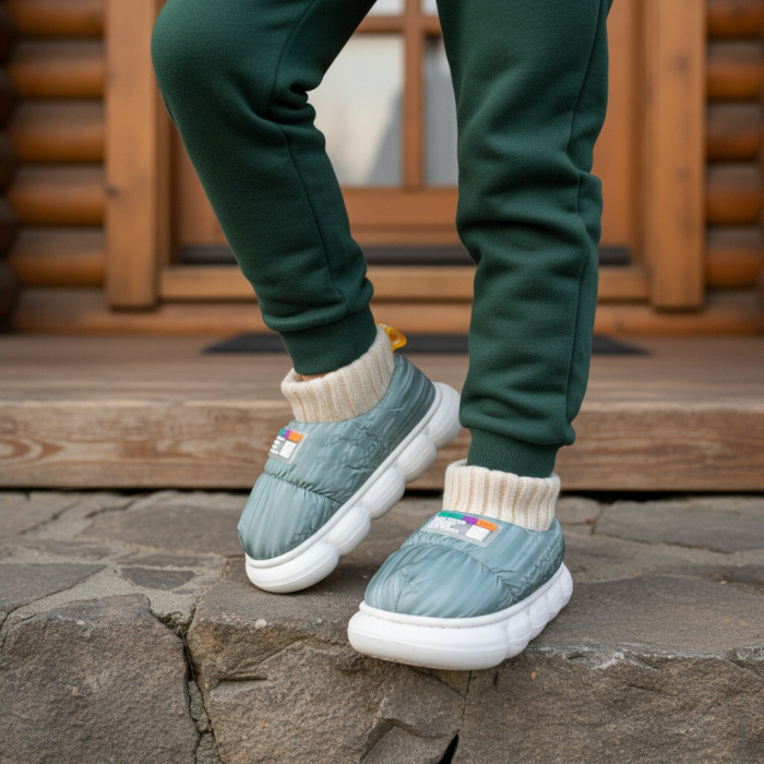 Papuci captusiti din bumbac 43079D-85verde [7]