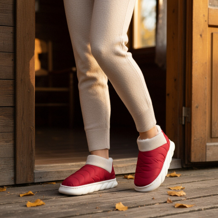 Papuci captusiti din bumbac H53visiniu [5]